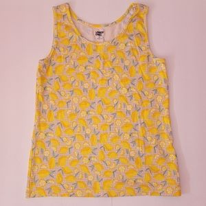 Lands' End Lemon print  Tank Top / M.